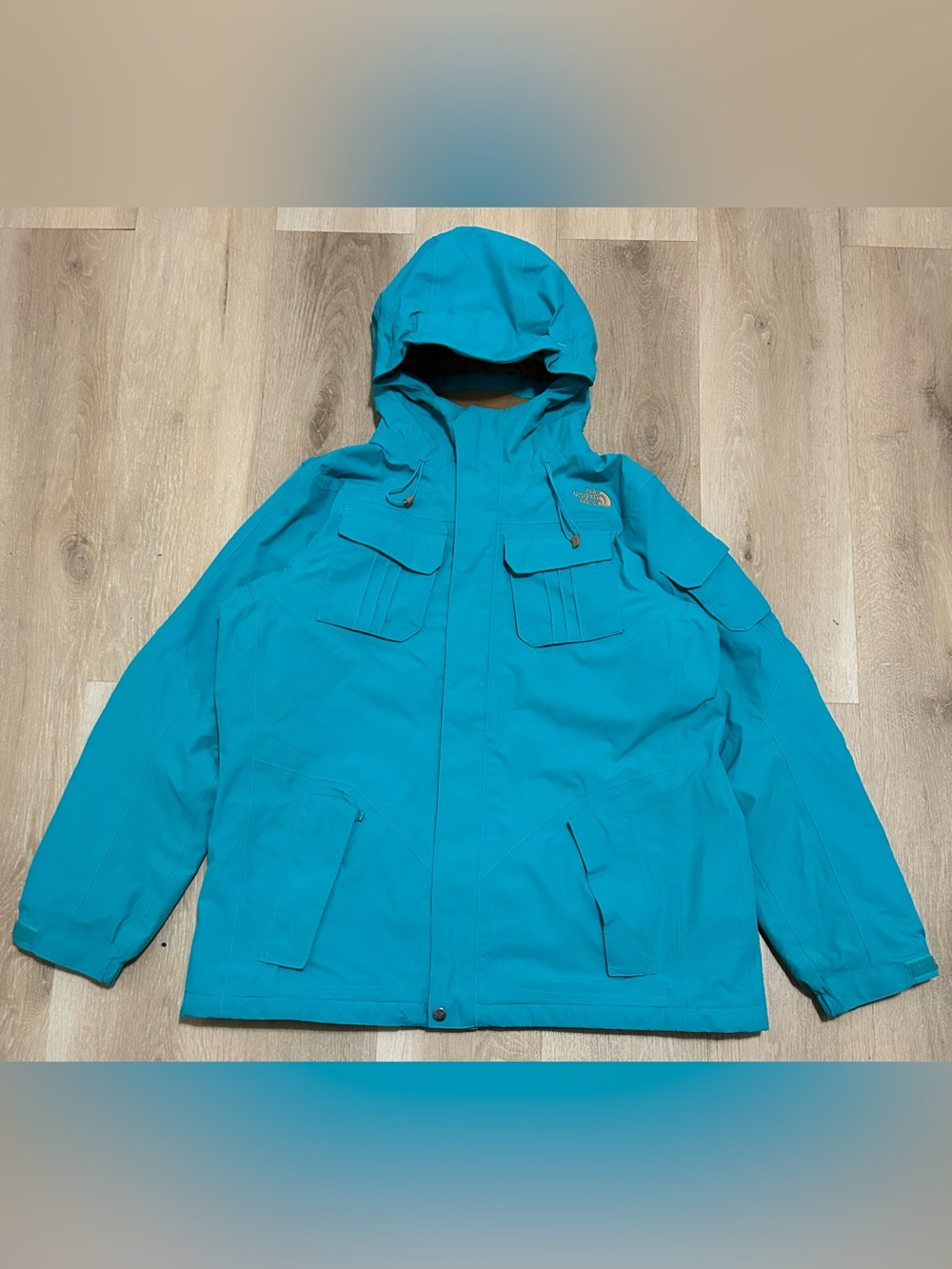 The North Face Women’s Teal Hooded Ski Or Snowboard Jacket